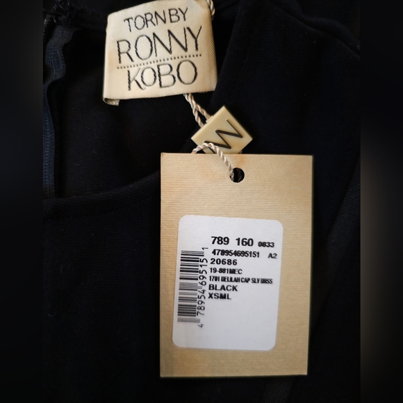 Torn by Ronny Kobo Delilah Mesh Dress in Black | XS | NWT - Picture 9 of 13